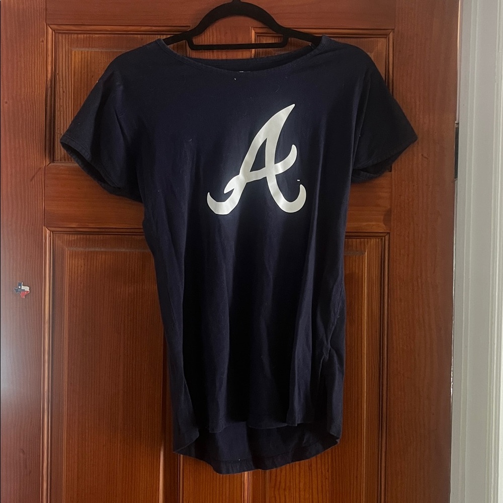 Navy T-Shirt with White Logo